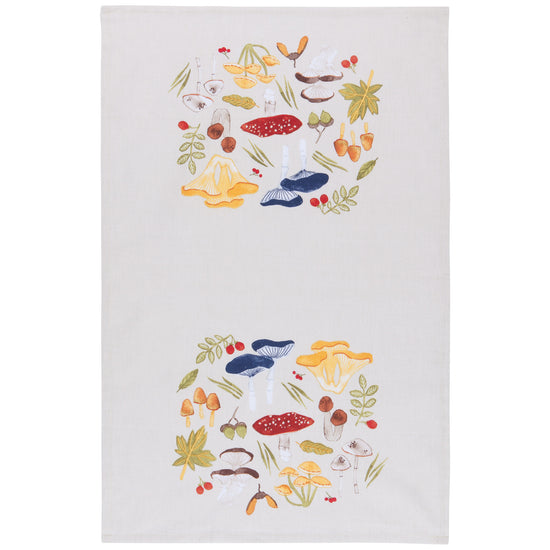 now designs Field Mushrooms Printed Cotton Dishtowel
