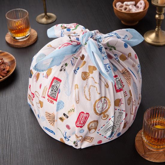 Now Designs Finders Keepers Reusable Cotton Gift Wrap