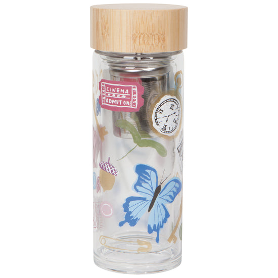 now designs Finders Keepers Tea Infuser Glass Bottle