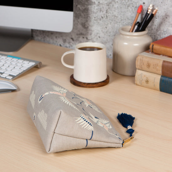 Now Designs Flight Of Fancy Linen Cosmetic Bag Small