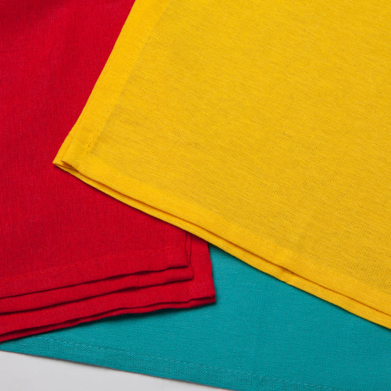 Now Designs Floursack Dish Towels Lemon Turquoise Grenadines Set Of 3