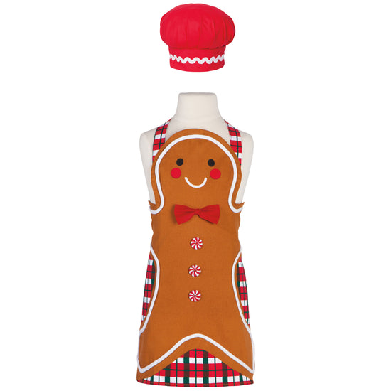 now designs Gingerbread Christmas Kid's Apron and Hat Set