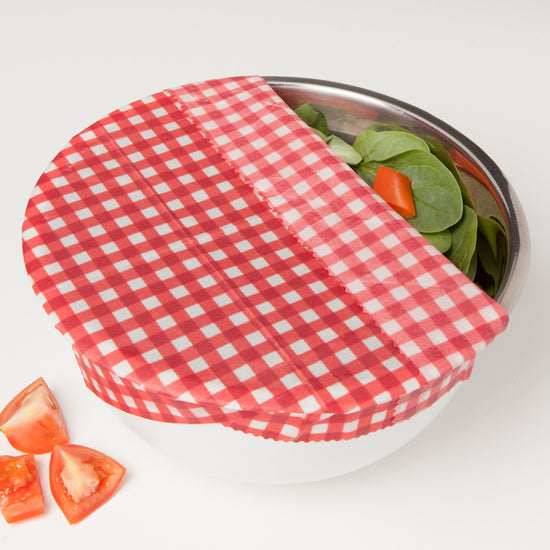 Now Designs Gingham Dot And Stripe Beeswax Wrap Set Of 3