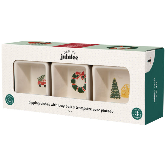 Now Designs Glitzmas Christmas Dipping Dish With Tray Set