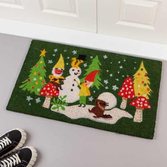 Now Designs Gnome For The Holidays Coconut Fibre Doormat
