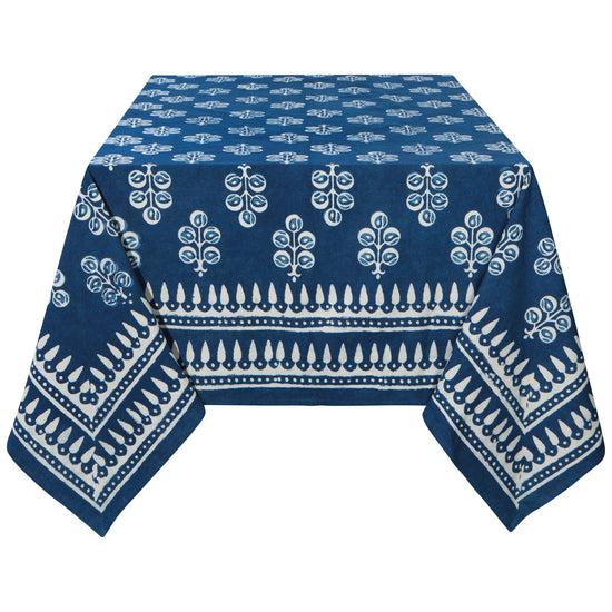 now designs Hawthorn Block Print Tablecloth 90 x 60 inches