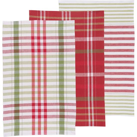 now designs Holiday Cheer Check Dishtowels Set of 3