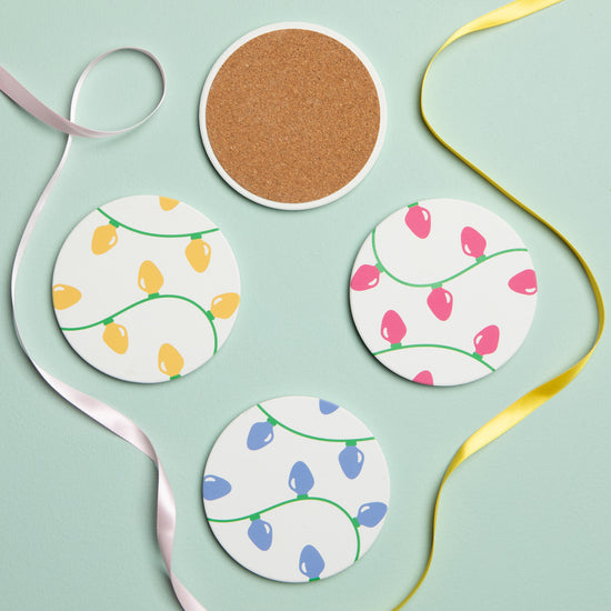 Now Designs Holiday Glow Soak Up Christmas Coasters Set Of 4