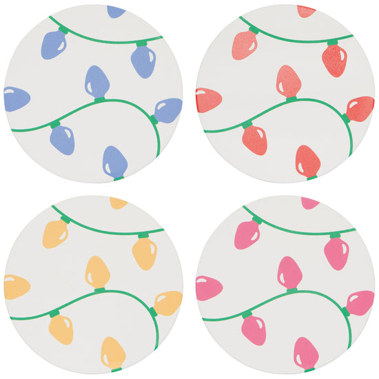 now designs Holiday Glow Soak Up Christmas Coasters Set of 4