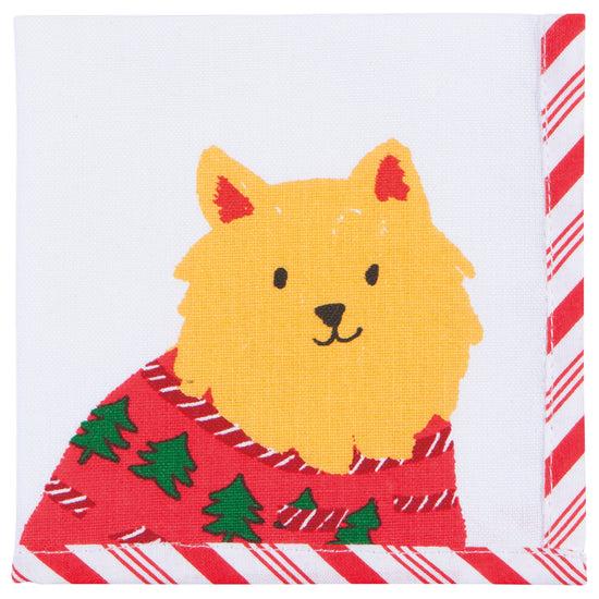 Now Designs Holiday Hounds Christmas Cocktail Napkins Set Of 4