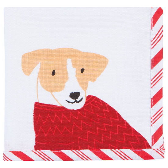 Now Designs Holiday Hounds Christmas Cocktail Napkins Set Of 4