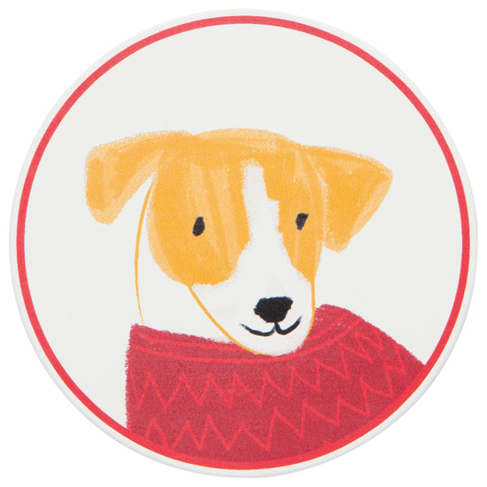 Now Designs Holiday Hounds Soak Up Coasters Set Of 4