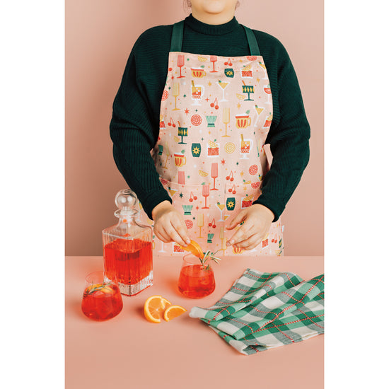 Now Designs Holiday Spirits Christmas Apron & Dishtowel Set