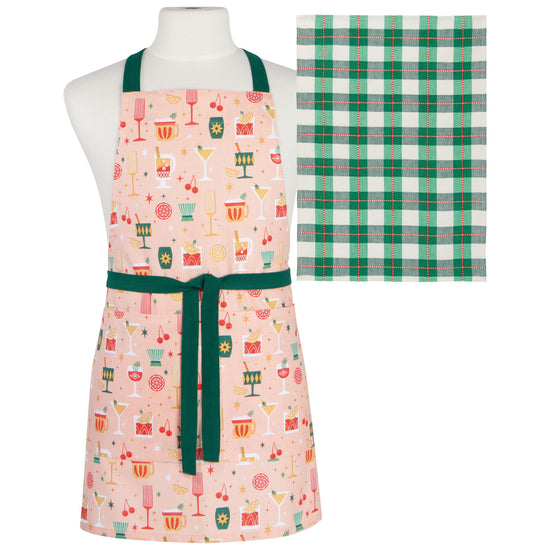 now designs Holiday Spirits Christmas Apron & Dishtowel Set