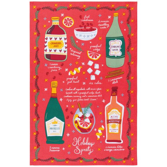 Now Designs Holiday Spirits Cotton Dishtowels Set Of 2