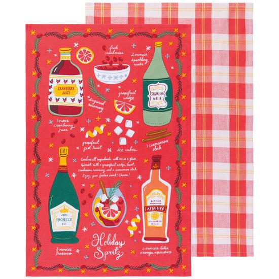 now designs Holiday Spirits Cotton Dishtowels Set of 2