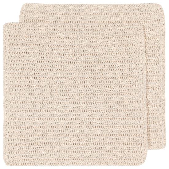 now designs Homespun Crochet Dishcloths Natural Set of 2