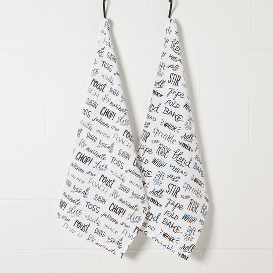 Now Designs Kitchen Words Floursack Dish Towels Set Of 2