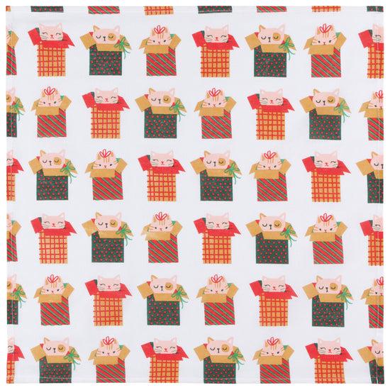 Now Designs Let It Meow Christmas Floursack Dishtowels Set Of 2