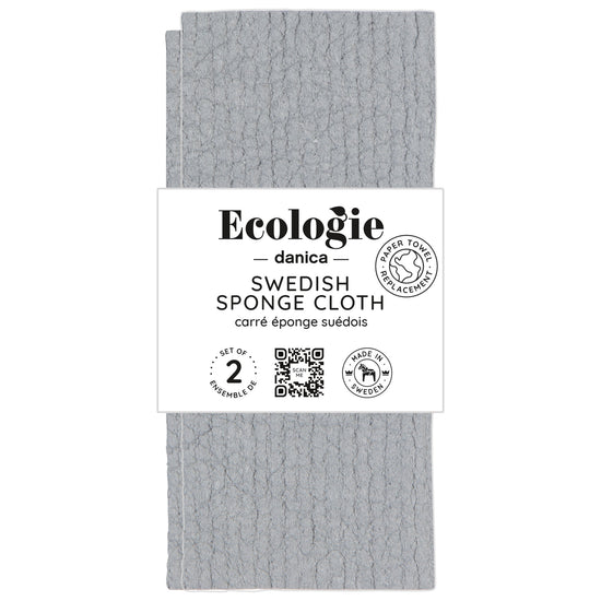 Now Designs London Gray Swedish Sponge Cloths Set Of 2