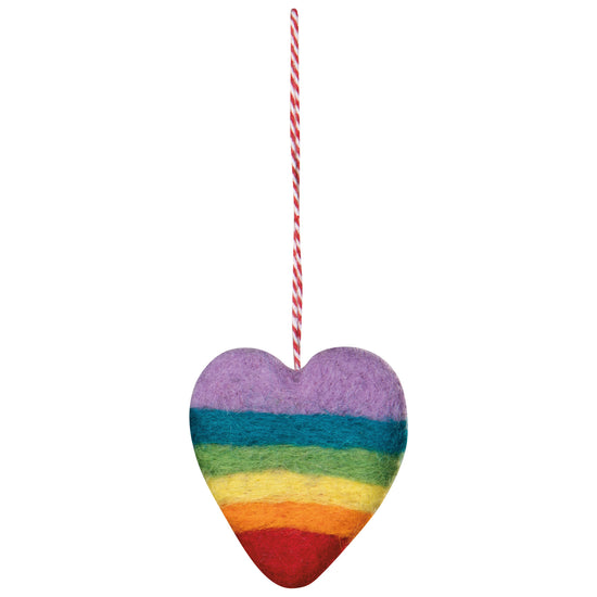 Now Designs Love Is Love Felt Christmas Tree Ornaments - 3 Assorted Styles