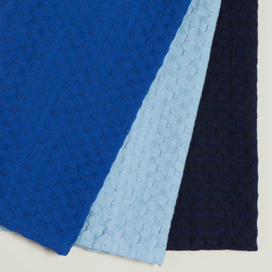 Now Designs Mercantile Dishcloths In Basket Marine Blue Set Of 3