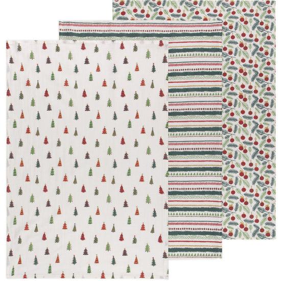 now designs Merry & Bright Floursack Dish Towels Set of 3
