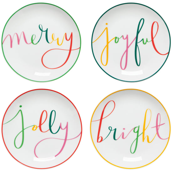 now designs Merry Everything Appetizer Plates Set of 4