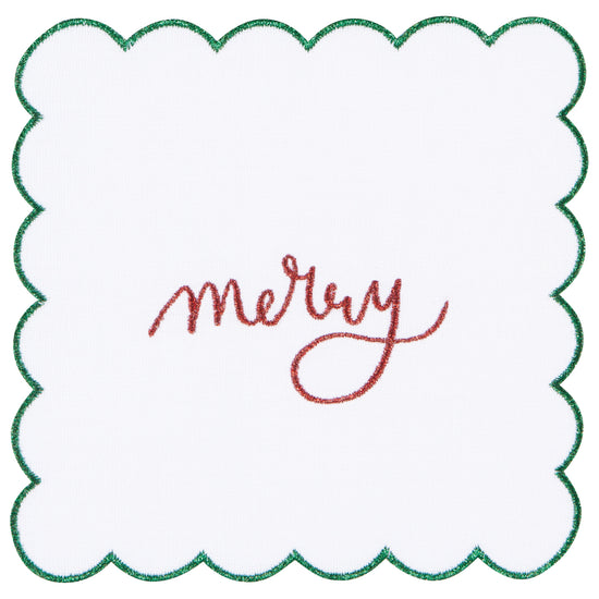 Now Designs Merry Everything Cocktail Napkins Set Of 4