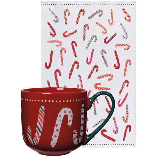 now designs Merry Mints Christmas Mug and Dishtowel Set