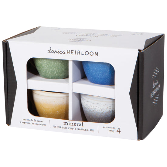 Now Designs Mineral Espresso Cups And Saucers Set Of 4