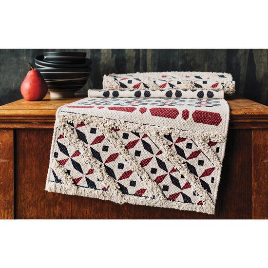 Now Designs Mosaic 72 Inch Table Runner Midnight And Wine