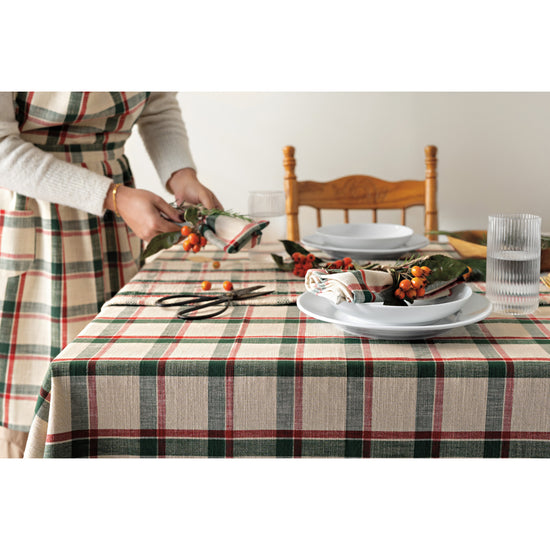 Now Designs Noel Plaid Christmas Tablecloth 90 X 60 Inch
