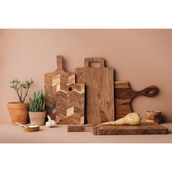 Now Designs Acacia Chevron Serving Board 15.5 In