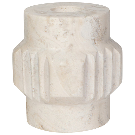 now designs Altis Travertine Candle Holder 3 inch