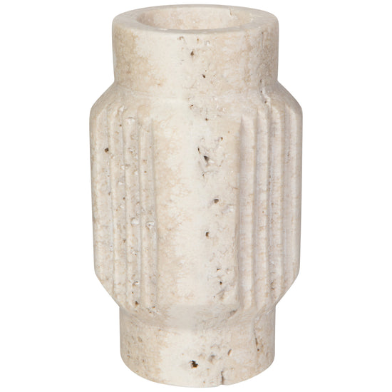 Now Designs Altis Travertine Candle Holder 5 Inch