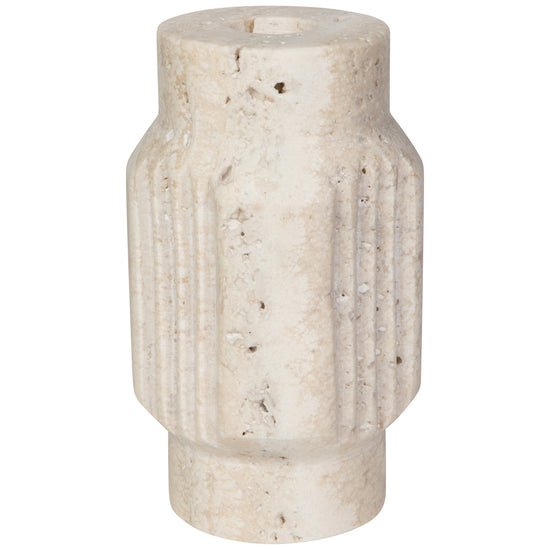 now designs Altis Travertine Candle Holder 5 inch
