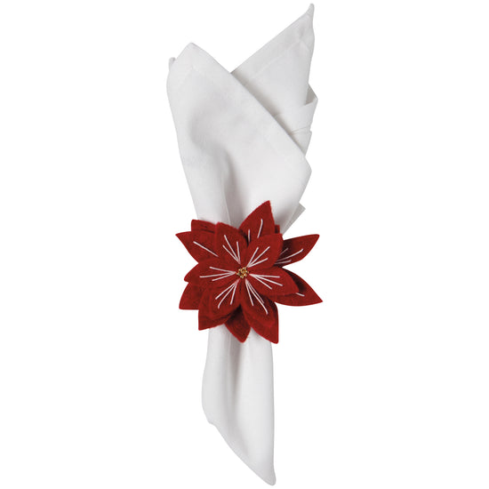 Now Designs Amaryllis Christmas Felt Napkin Ring