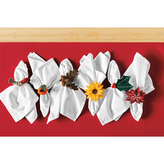 Now Designs Amaryllis Christmas Felt Napkin Ring