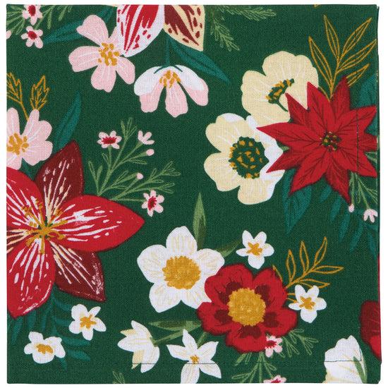 Now Designs Amaryllis Christmas Napkin Set Of 4
