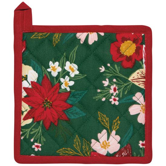 Now Designs Amaryllis Christmas Spruce Potholder