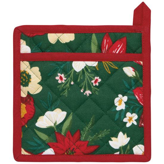 now designs Amaryllis Christmas Spruce Potholder