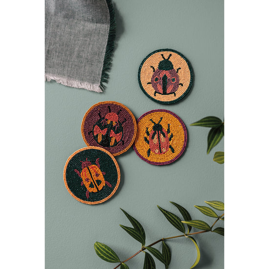 Now Designs Amulet Beaded Coasters Set Of 4