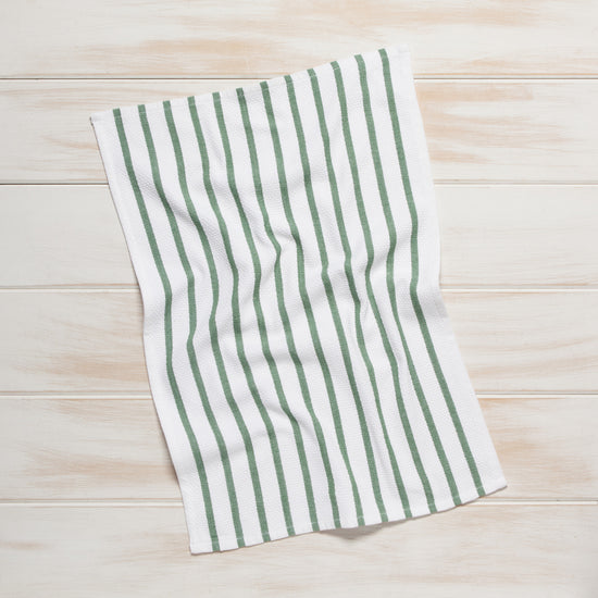 Now Designs Basketweave Elm Green Dishtowel
