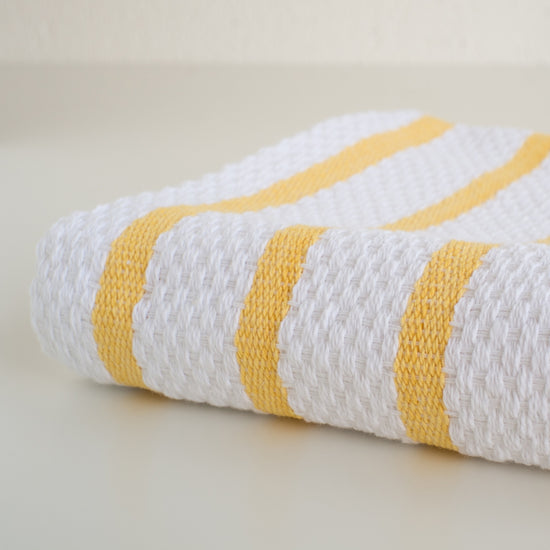 Now Designs Basketweave Lemon Yellow Dishtowel