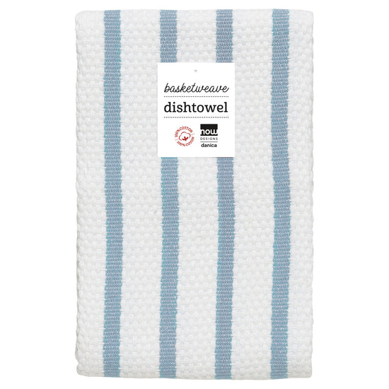 Now Designs Basketweave Slate Blue Dishtowel