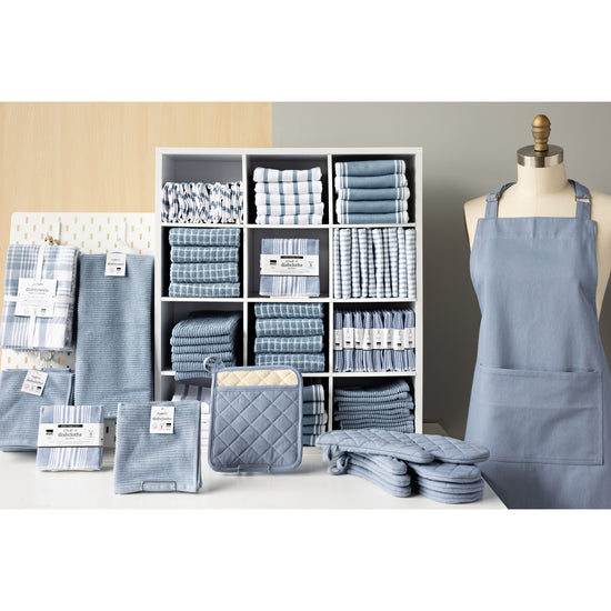 Now Designs Basketweave Slate Blue Dishtowel