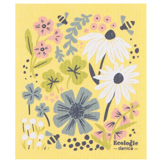 now designs Bees And Blooms Swedish Sponge Cloth