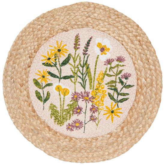 now designs Bees & Blooms Braided Round Placemat