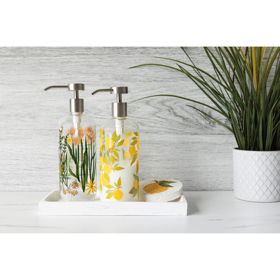 Now Designs Bees & Blooms Glass Soap Pump